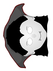 çocuklar için hazır kağıttan Korkunç Surat maskesi şablonu